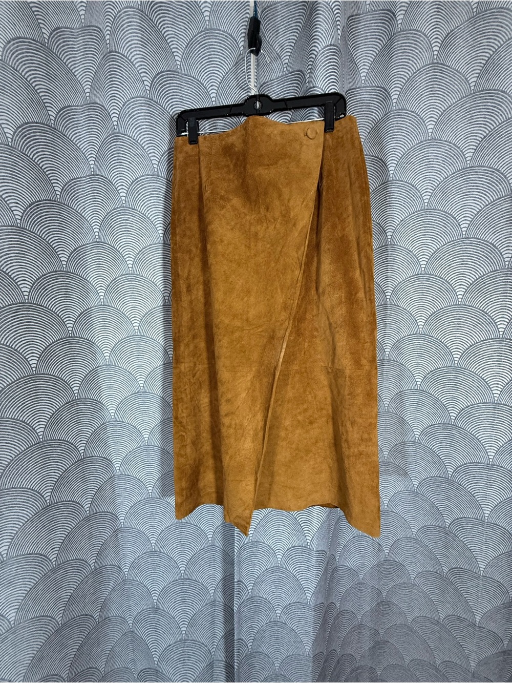Cedars Vintage Suede Wrap Midi Skirt